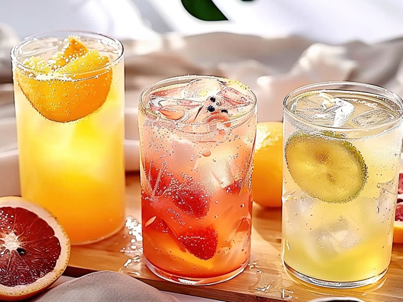 Ready-to-drink teas and juices optimized for flavor balance, clarity, and shelf stability.